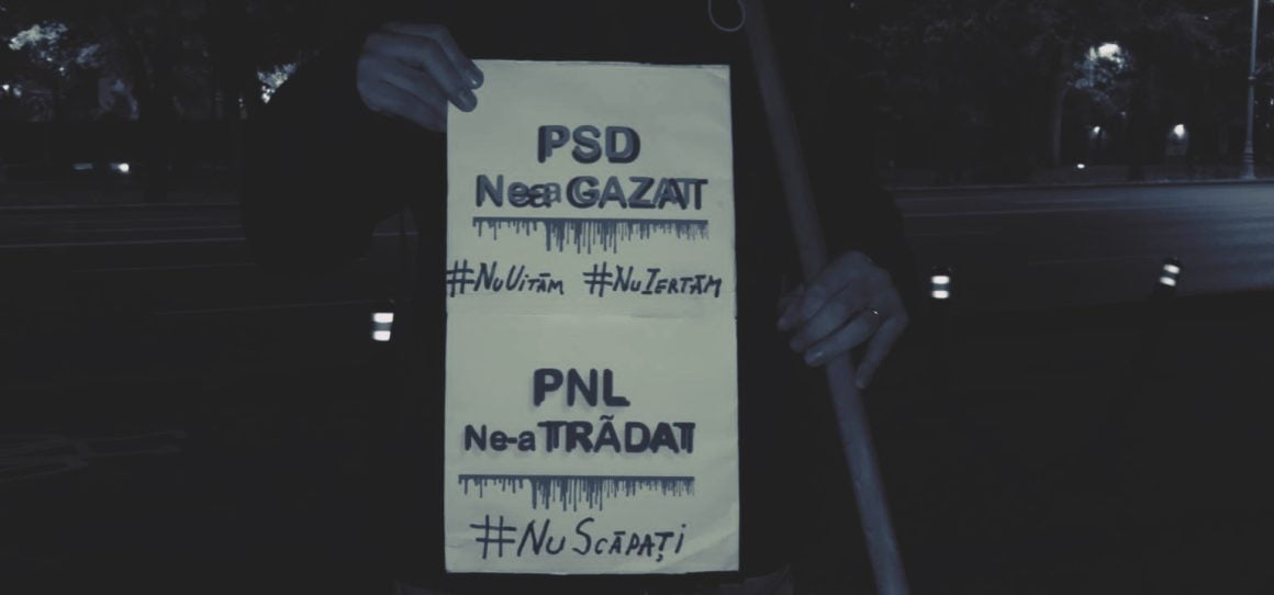 Protest împotriva coaliției PSD-PNL: „PSD ne-a gazat, PNL ne-a trădat”